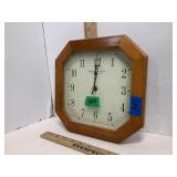 Sterling & Noble Wooden Wall Clock Octagon