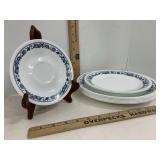 Corelle Old Town Blue Plates & Saucer Onion