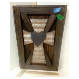 Rustic Cross & Heart Wall Art
