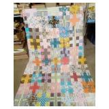 Machine Pieced Quilt Top Twin Sz