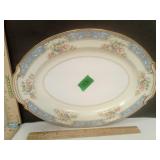 NORITAKE Porcelain Cerulean Oval Serving Platter