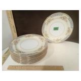 NORITAKE Porcelain Cerulean Dinnerplates 8