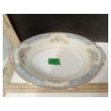 NORITAKE Porcelain Cerulean Oval Serving Bowl
