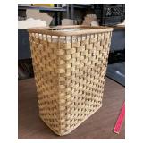 Woven Wicker Type Lined Hamper