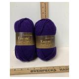 Encore Yarn 2 Skeins Worsted Weight 75/25 Acryl