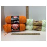 Red Heart Super Saver & Caron Dazzle Aire Yarn