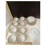NORITAKE Porcelain Cerulean China Tea Cups 8 &
