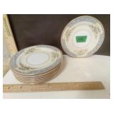 NORITAKE Porcelain Cerulean Small  Plates 8