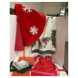 Holiday Table Cloth Napkins Tree Skirt & More