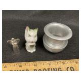 Vtg Magic Mini Spittoon Aluminum Occupied Japan