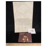 Sewing Notions Pins & Handwritten Pattern For