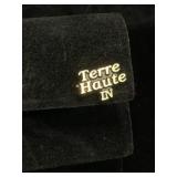 Terre Haute IN Pin Plastic Black & Gold