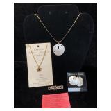 18k Plated Melia Plumeria & Sand Dollar Gold T