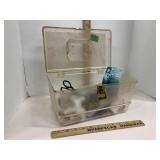 Clear Storage Box Of Sewing Notions