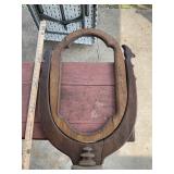 Ornate Antique Dreepsser Mirror Harp & Frame