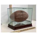 Johnny Unitas SIGNED Football Glass Case