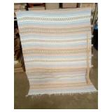 Southwest Pattern Lap Blanket With Fringed Ends