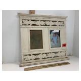 Picture Frame White Carved Wood