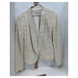 Ann Taylor Loft Blazer Floral Cream
