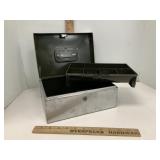 Metal Cash Box With Divider Drawer