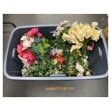Bin Of Faux Flowers For Arrangement