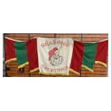 Santa Banners Hung In Downtown Terre Haute 1940's
