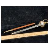 Mallorca Letter Opener Sword W/ Sheath