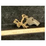 Vintage Metal Whistle P.E. Teacher Mating Call
