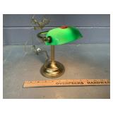 Banker's Desk Lamp Green Glass Shade