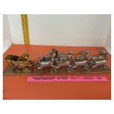 Vtg Santa's Sleigh & Reindeer