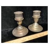 WM Rogers Sterling Weighted Candlestick Holders