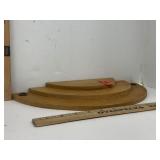 Display Stand Half Round Tiered Wooden