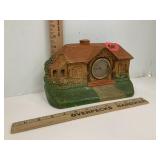 Bungalow Clock Mantel Clock House Shaped