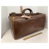 Vintage Leather Travel Suitcase Bag