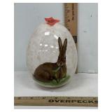 Ceramic Egg Rabbit Decor