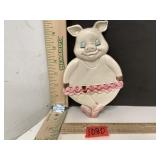 Ceramic Lady Pig Spoon Rest
