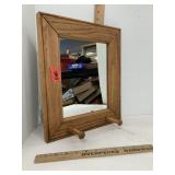 Framed Mirror With Coat Hooks