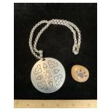 Aluminum ? Hopi Pendant Necklace & Paw Print R