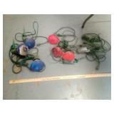 Outdoor Decorative Lighting Blue & Red Bulbs