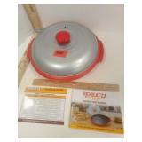 Red & Silver Reheatza Microwave Crisper
