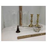 Brass Candlestick Holders & Snuffer & More