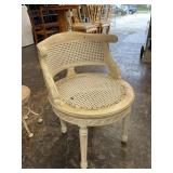 Curved Back Caned Vanity Chair Damage To Seat