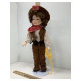 Vintage Porcelain Cowboy Doll