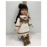 Vtg 16' Native American Porcelain Doll