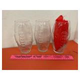 Football Shaped Glass Tumbler's 3