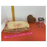 Mini Sled Kit Butter Warmer & Wooden Heart Decor