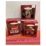 Hallmark Farmhouse Red Barn & Old West Ornaments