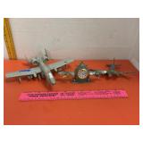 Spoontiques Airplane Pewter Clock Damage Peopeller
