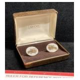 Vtg Avon Model T Cuff Links Original Box