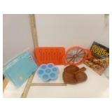Blue Zippered Storage Bag, Silicone Baking
